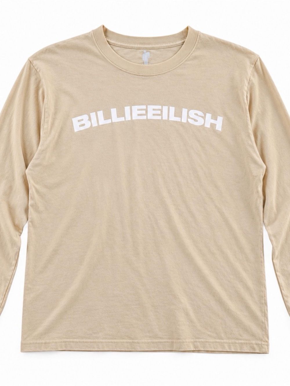 Billie Eilish Beige Long Sleeve T-Shirt Size L 2019 Authentic Women's Music Wear